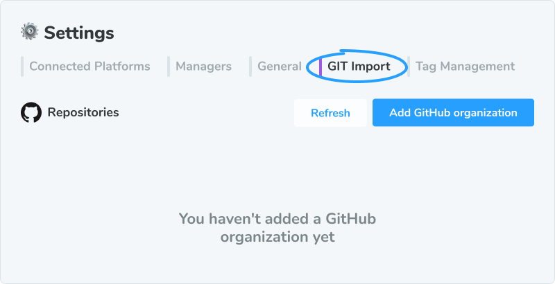 Select your GitHub organization